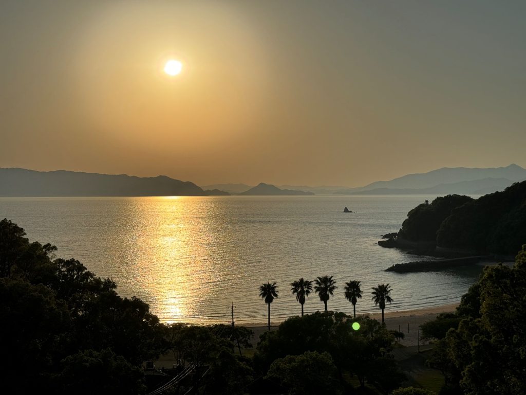 不知火海の夕景　あしきたマリンパークビーチ